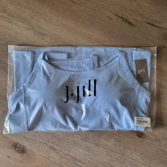 J. Jill Fit Performance Shelf-Bra Tank French Blue Size Large - Picture 9 of 10